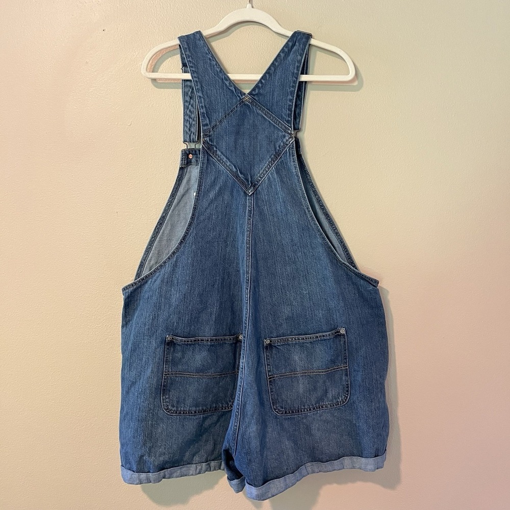 Old Navy Overall Shorts 3x Denim Bibs Dungarees Country Preppy Cute Fair 90s - Picture 5 of 5